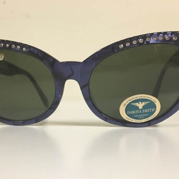 Vintage Dakota Smith Cat Eye Sunglasses Model 1033 "Las Vegas" style with Rhines - Picture 8 of 10